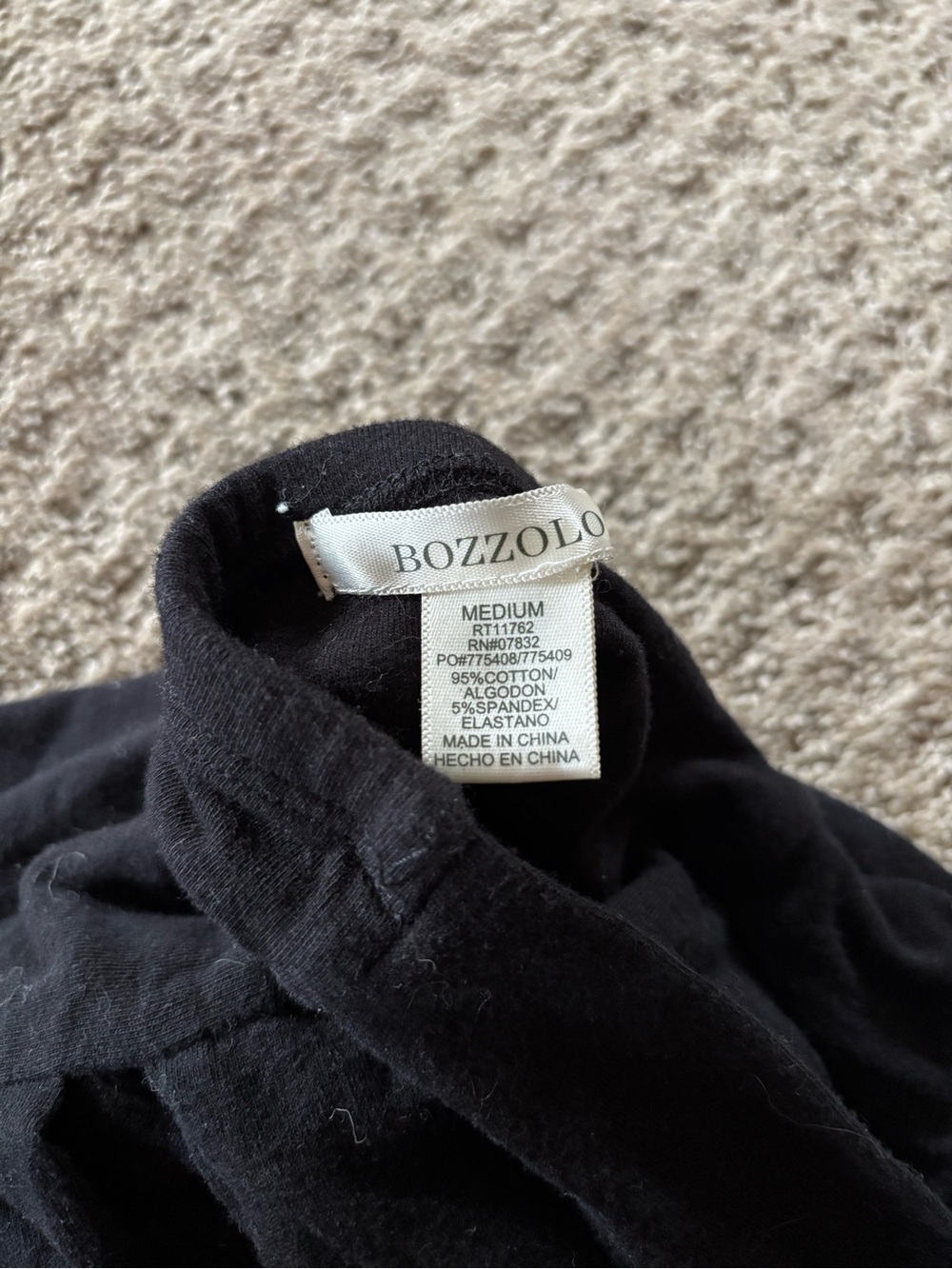 Bozzolo Women’s Black Tube Top with Cutout Detailing - Picture 3 of 4